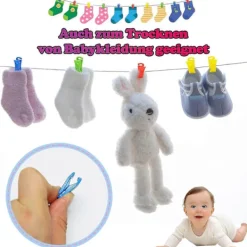 Sale 40 Sock Clips för Tvättmaskin och Torktumlare Sockhållare Tvättmaskin med Krokar Strumpor med Sock Clip Direkt i Lådan Utan att Vika Strumpor
