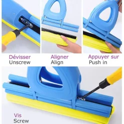 3 st 27 cm Absorberande Svampmopphuvud Påfyllningar, Mopphuvud, Kvastdyna