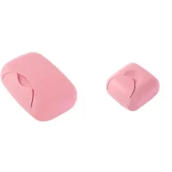 Best NICEGOU 1 st 11,5*7,5*4 cm och 1 st 7*7*4 cm rosa tvålkopp, tvålförvaring för resor och utomhusaktiviteter