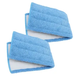 New 2 st 45 cm Platt Moppduk Bunden Fibermopp Dubbel Användning Moppdyna med Hög Vattenabsorption