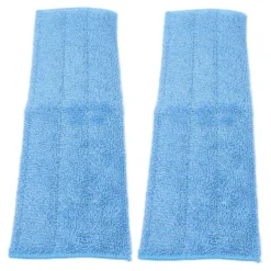 New 2 st 45 cm Platt Moppduk Bunden Fibermopp Dubbel Användning Moppdyna med Hög Vattenabsorption