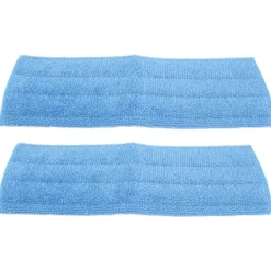 New 2 st 45 cm Platt Moppduk Bunden Fibermopp Dubbel Användning Moppdyna med Hög Vattenabsorption