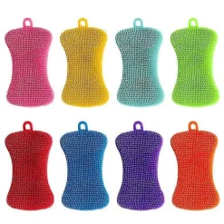 Clearance 1 st - Livsmedelsklassad Anti-Rep-Silikon Svamp för Köksdiskmaskin, Barnens Tallrik, Grönsaker, Frukt, Diskbänk, Tvätta Händerna Slumpmässigt