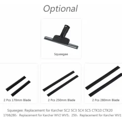 Discount 2 st 280 mm Fönstertvätt Ersättningsblad Fönsterrengöringsblad Gummiskrapa Tillbehör Påfyllning Ersättning för Karcher WV2 WV5