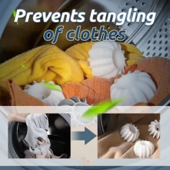 Clearance 4 st 2023 Återanvändbara Tvättbollar Tvättskrubbningsbollar för Tvätt, 1 st Maskin Silikon Ångkokare Torkbollar Tvättmaskinsbollar Tvättboll