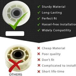 New 10 ST 279640 Torktumlare Spännrulle Ersättning för & Torktumlare - Ersätter 3388672 697692 AP3094197 W104680