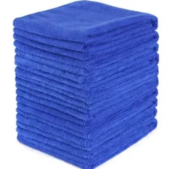 Best 20 st Absorberande Mikrofiberhandduk Bilvård Hem Kök Tvätt Städduk Blå