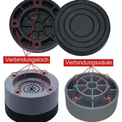 Outlet 4 st Anti-vibrationsdynor Universal Tvättmaskin Anti-vibrationsdynor Fot Stabilisator Sockel För Tvättmaskin Kylskåp
