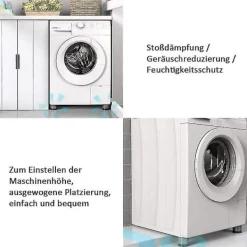 Outlet 4 st Anti-vibrationsdynor Universal tvättmaskin Anti-vibrationsdynor Fötter Stabilisator Piedestal För tvättmaskin Kylskåp (hy)
