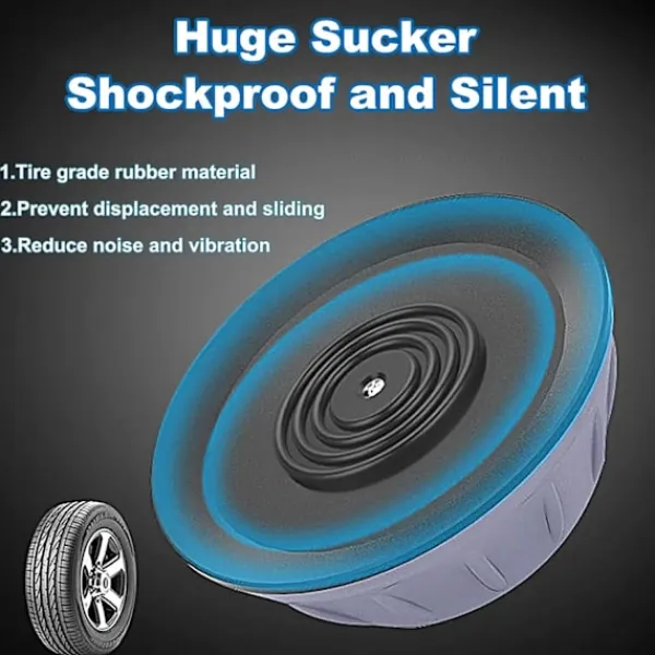 Outlet 4 st Antivibrationsfotkuddar Stötsäkra gummiben Slipstop Tyst Skid Raiser Matta För tvättmaskin Stöd Dämpare Stativ