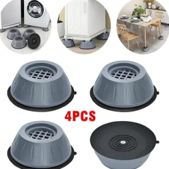 Online 4 st Antivibrationsfotkuddar Stötsäkra Gummiben Slipstop Tyst Skidhöjare Matta för Tvättmaskin Stöd Dämpare Stativ