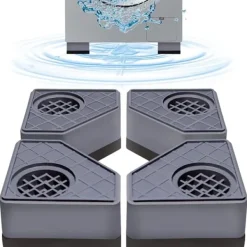 Clearance 4 st Anti-vibrationskuddar för tvättmaskin, torktumlare, stötdämpande, halkfria och ljudreducerande mattor, lämpliga för de flesta möbler, skydd