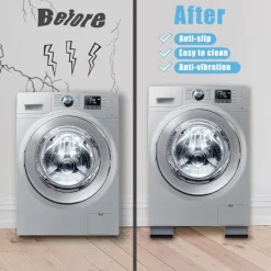 Clearance 4 st Anti-vibrationskuddar för tvättmaskin, torktumlare, stötdämpande, halkfria och ljudreducerande mattor, lämpliga för de flesta möbler, skydd