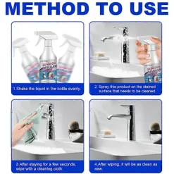 Online 1-3 st Badrumsavskalningsspray, rengöringsmedel för envisa fläckar, avkalkningsmedel för badkar, toalett, dusch 2pcs