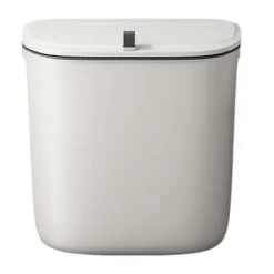 Best 1 st Badrumshink Väggmonterad Hängande Soptunna med Lock Vattentät Smal Söm Skräp Toalettavfall Soptunna 7L