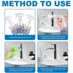 Online 1-5 st Badrumsrengöring Badrumsvask Toalett Avrostning Rengöring Dekontaminering Avkalkning Multifunktionell Rengöring 4pcs