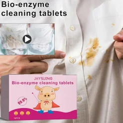 Online 3 st Bio-enzym Rengöringstabletter Multifunktionella Bio-enzym Rengöringstabletter Tvätmaskinsrengöringstabletter Allrengörande