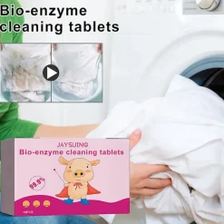 Online 3 st Bio-enzym Rengöringstabletter Multifunktionella Bio-enzym Rengöringstabletter Tvätmaskinsrengöringstabletter Allrengörande