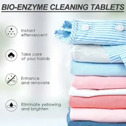 Online 3 st Bio-enzym Rengöringstabletter Multifunktionella Bio-enzym Rengöringstabletter Tvätmaskinsrengöringstabletter Allrengörande