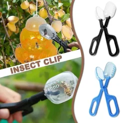 Clearance 2 st Bärbar Transparent Insektsfångare Inomhus Utomhus Bug Scooper Klämma Tong Pinsett Naturutforskning Leksak, blå（Svart）