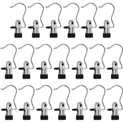 10 st bärbara tvättklämmor för resor, hem, kläder, stövlar, galgar, klämmor, hängande krokar, klämmor, klämmor i rostfritt stål