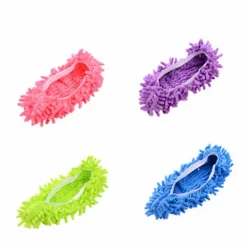 Hot 4 st Chenille Skoskydd Golvrengörare Golvrengörare Tofflor Mopp