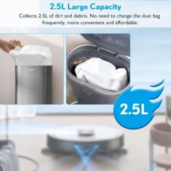 Outlet 10 st Dammsugarpåsar för Dreame D10 Plus/Dreame D10s Plus Robotdammsugare, Dammsugarpåse Tillbehörssats Kompatibel med Dreame D10/D10s Plus