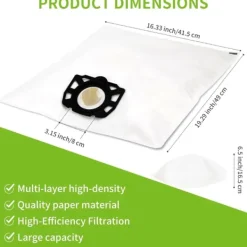 Hot 10 st dammsugarpåsar för Karcher dammsugare WD4 WD5 WD6 MV4 MV5 MV6