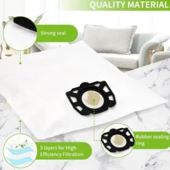 Sale W 10 st dammsugarpåsar för Kärcher dammsugare d4 d5 d6 mv4 mv5 mv6