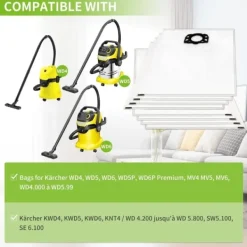 Sale W 10 st dammsugarpåsar för Kärcher dammsugare d4 d5 d6 mv4 mv5 mv6