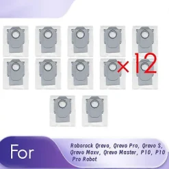 Outlet 12 st dammsugarpåsar för Qrevo, Qrevo Pro, Qrevo S, Qrevo MaxV, Qrevo Master, P10, P10 Pro robotdammsugare