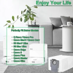 Clearance 22 st Dammsugarpåsar för Roborock Saros 10/10R, Q Revo, Qrevo S/Slim