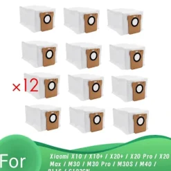 Discount 12 st Dammsugarpåsar för Xiaomi X10 / X10+ / X20+ / X20 Pro Dammsugare