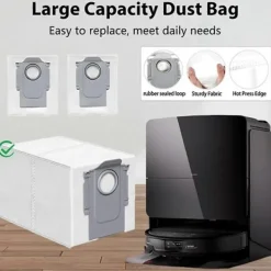 Hot 8 st Dammsugarpåsar Passar Saros 10/G30/S9 MaxV Ultra/S90ver/A1460RR Dammsugare Reservdelar