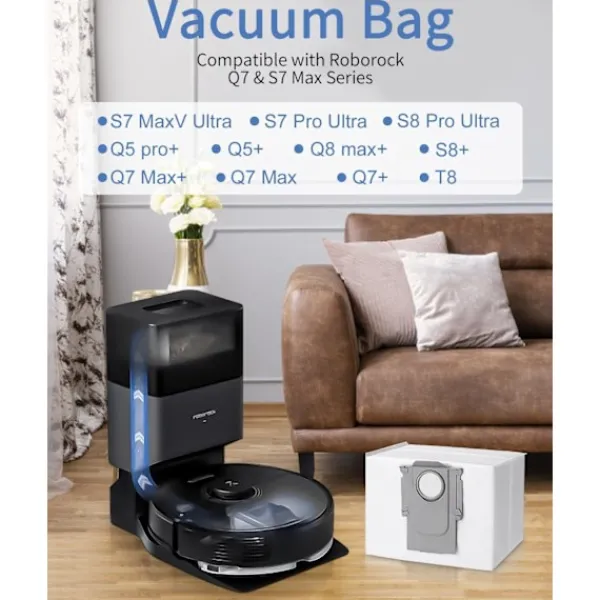 Discount 10 st dammsugarpåsar tillbehör till Xiaomi Roborock S8+/S8 Pro Ultra S7 MaxV Ultra/S7 Pro Ultra/Q7 robotdammsugare