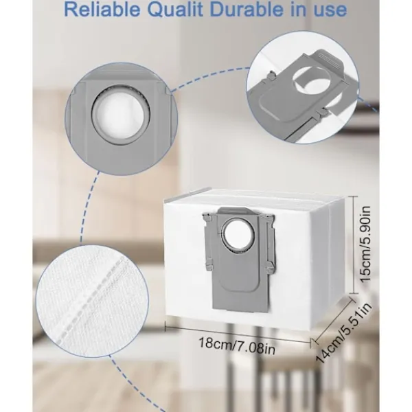 Discount 10 st dammsugarpåsar tillbehör till Xiaomi Roborock S8+/S8 Pro Ultra S7 MaxV Ultra/S7 Pro Ultra/Q7 robotdammsugare