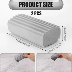 2 st Dammtorkningssvamp, Dubbelsidig Fuktig Rengöringssvamp Dammtorkare Rengöringsverktyg Återanvändbar Fuktig Dammsugare Våt Dammsugare Svamp