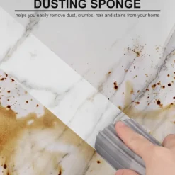 2 st Dammtorkningssvamp, Dubbelsidig Fuktig Rengöringssvamp Dammtorkare Rengöringsverktyg Återanvändbar Fuktig Dammsugare Våt Dammsugare Svamp