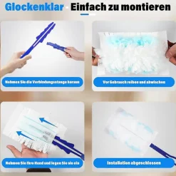 Online 42 st dammvippa med 1 handtag, dammmagnet påfyllningspaket smuts elektrostatisk dammtorkare för hushåll, skola, kontorJST25