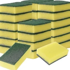 Outlet 24 st Diskmaskinskompatibla Svampar, Repfria Skursvampar med Slipande Skurkuddar, 10 cm X