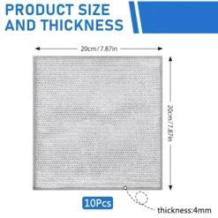 Hot 10 st Disktrasor av ståltråd, Dubbellagers rengöringsduk av ståltråd, Repfria rengöringspads av stålull för kök 10pcs