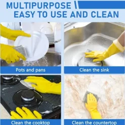 Hot 10 st Disktrasor av ståltråd, Dubbellagers rengöringsduk av ståltråd, Repfria rengöringspads av stålull för kök 10pcs