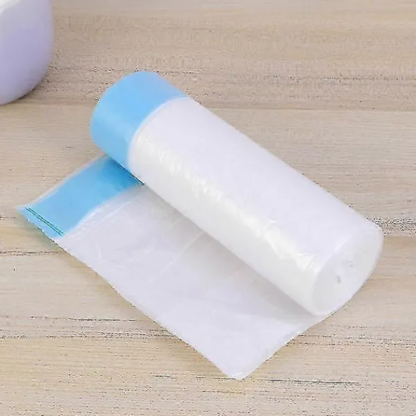 Sale 30 st dragsko sopkorg engångs klassificerade plastpåsar kök förtjockad soppåse med handtag vit