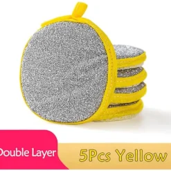 New 5/10 st Dubbelsidig Diskborste Svamp Panna Gryta Disk Svampar Hushållsrengöringsverktyg Kök Disksvamp