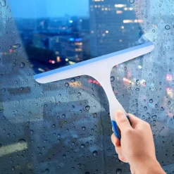 Sale 2 st Duschskrapor, Badrums- och Duschskrapa, Duschspegel Glasskrapa i Plast, Fönsterputsare för, Halkfritt mjukt lim gl[D]