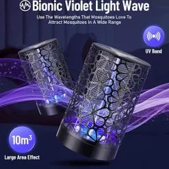 Hot 1 st elektrisk myggfångare utomhus USB-kontakt i myggfångare inomhus insektsmyggfälla lila ljus myggdödare L
