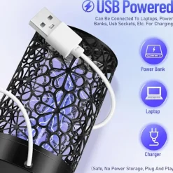 Hot 1 st elektrisk myggfångare utomhus USB-kontakt i myggfångare inomhus insektsmyggfälla lila ljus myggdödare L