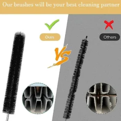 Hot 2 st Elementborste Flexibel Radiator Dammvippa med Trähandtag (73cm)