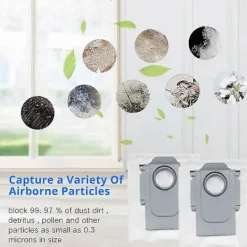 Sale 10 st Ersättningsdelar Dammpåse för Roborock QV 35A / QR 598 / QR 798 Robotdammsugare Tillbehör