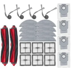 New 24 st Ersättningsdelar för Roborock Q10 S5/Q10 S5+/Q10 X5/Q10 X5+/Q10 VF/Q10 VF+ Huvudborste Sidoborste Filter Moppduk Dammpåse
